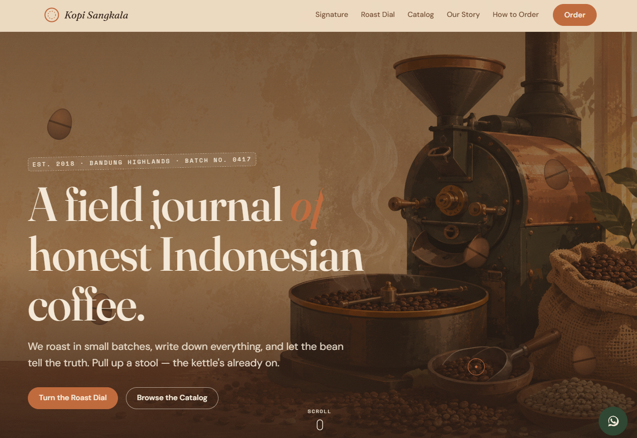 Kopi Sangkala Website
